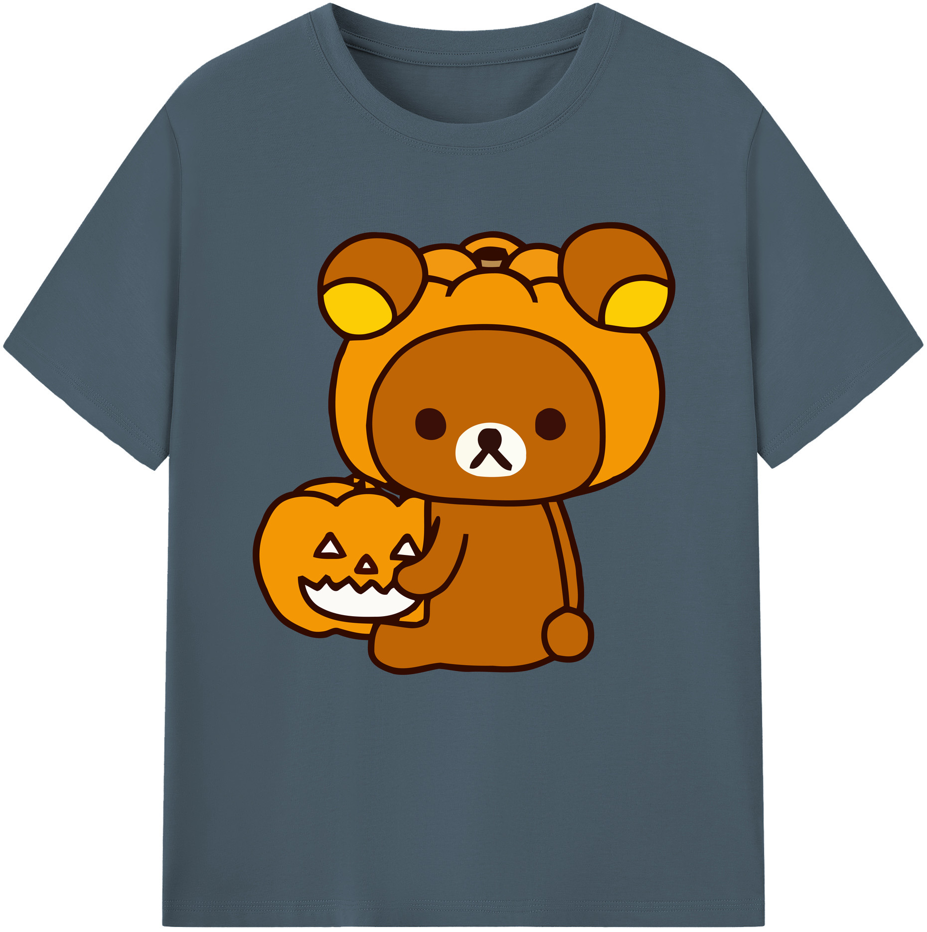 （画像用） リラックマ リラックマ キイロイトリ Rilakkuma Korilakkuma Kiiroitori 綿100％半袖Tシャツ（フロントプリント）